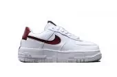 chaussures casual femme air force 1 pixel nike white wine red